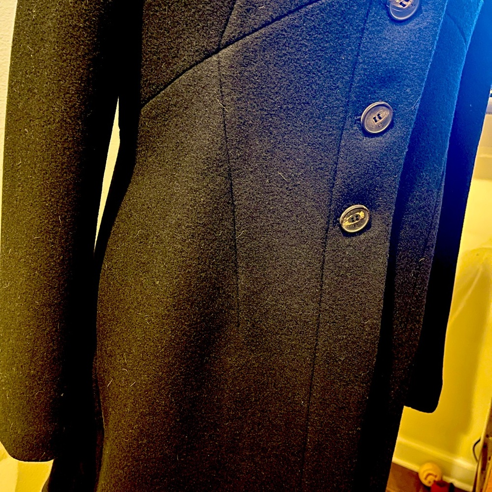-♥️Alexander McQueen black wool coat, brand new with tags size 48/12 - Picture 12 of 16